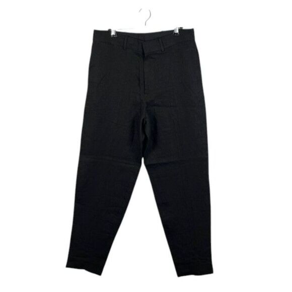 NWT COS 100% Linen Tapered Trousers Pants Men's Black Size 32R - Picture 1 of 14